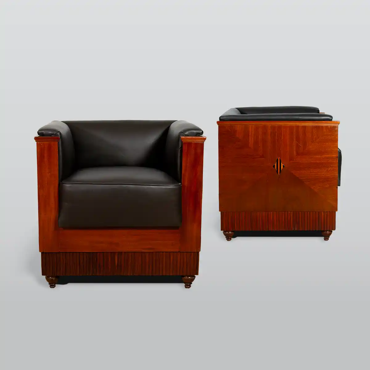 mahonkituolit-vuodelta-1910 Mahonkituolit vuodelta 1910, 4 kappaletta